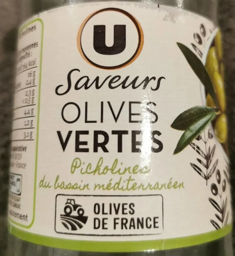 Olives vertes picholine pasteurisées bocal 37cl