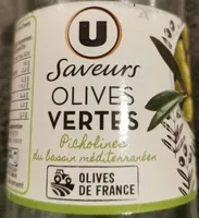 Olives vertes picholine pasteurisées bocal 37cl