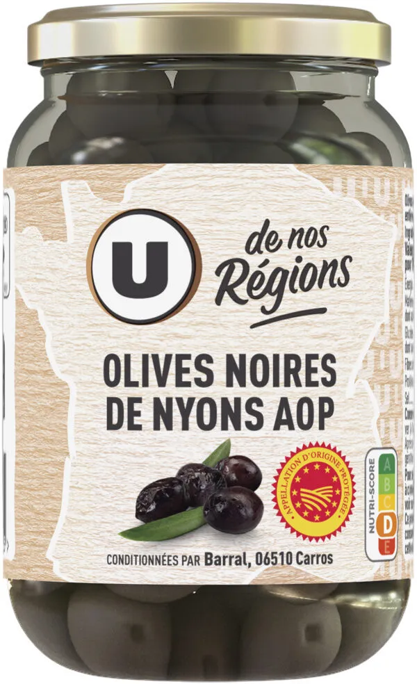 Olives noires de Nyons aop pasteurisées bocal 230g
