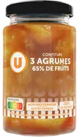 Confiture 3 agrumes 65% de fruits 300g