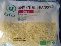 Emmental français rapé bio pasteur.31%mg, sachet zip 350g