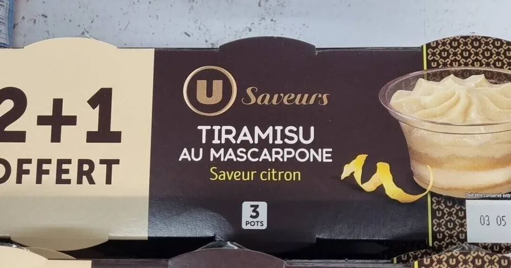 Tiramisu au citron - 2X100g + 1 offert 300g