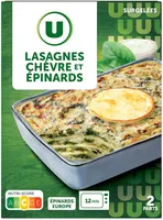 Plat cuisiné Lasagnes chèvre épinards 600g