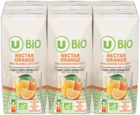 Nectar d'orange sans sucre ajoutés brique 6x20cl