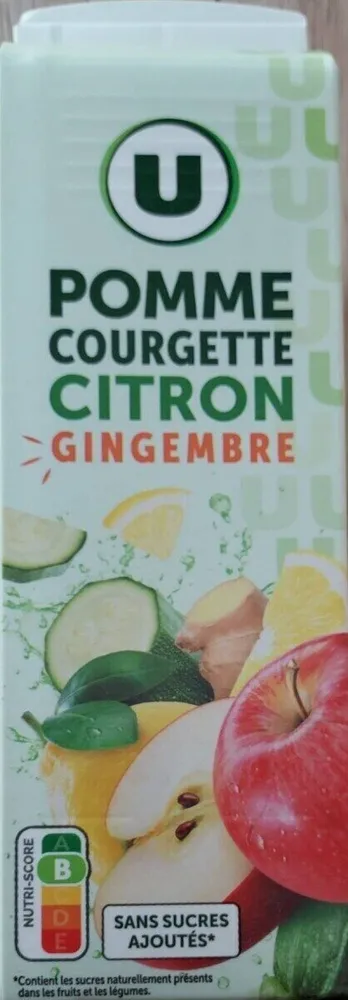 Boisson pomme/courgette/citron/gingembre brique 1L