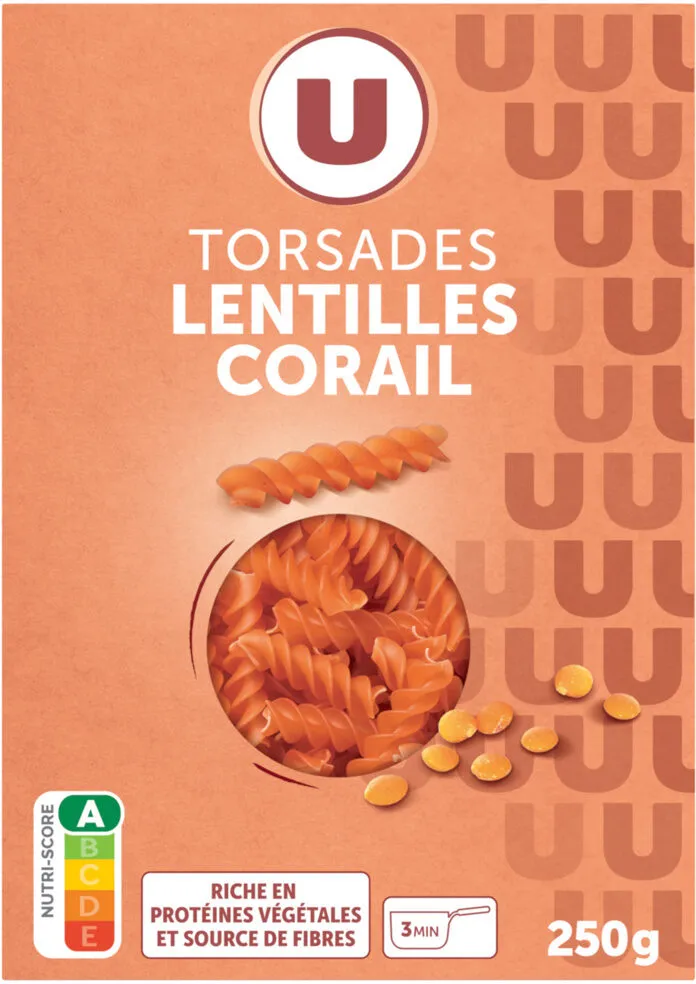 Torsades lentilles corail