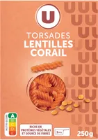 Torsades lentilles corail