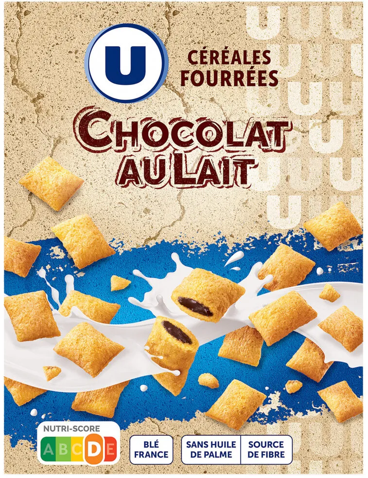 Céréales fourrées au chocolat au lait 375g