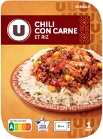 Plat cuisiné individuel Chili con carne et riz 300g