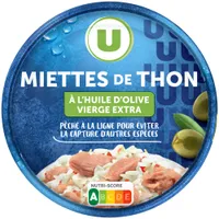 Miettes de thon huile olive peche ligne, 150g