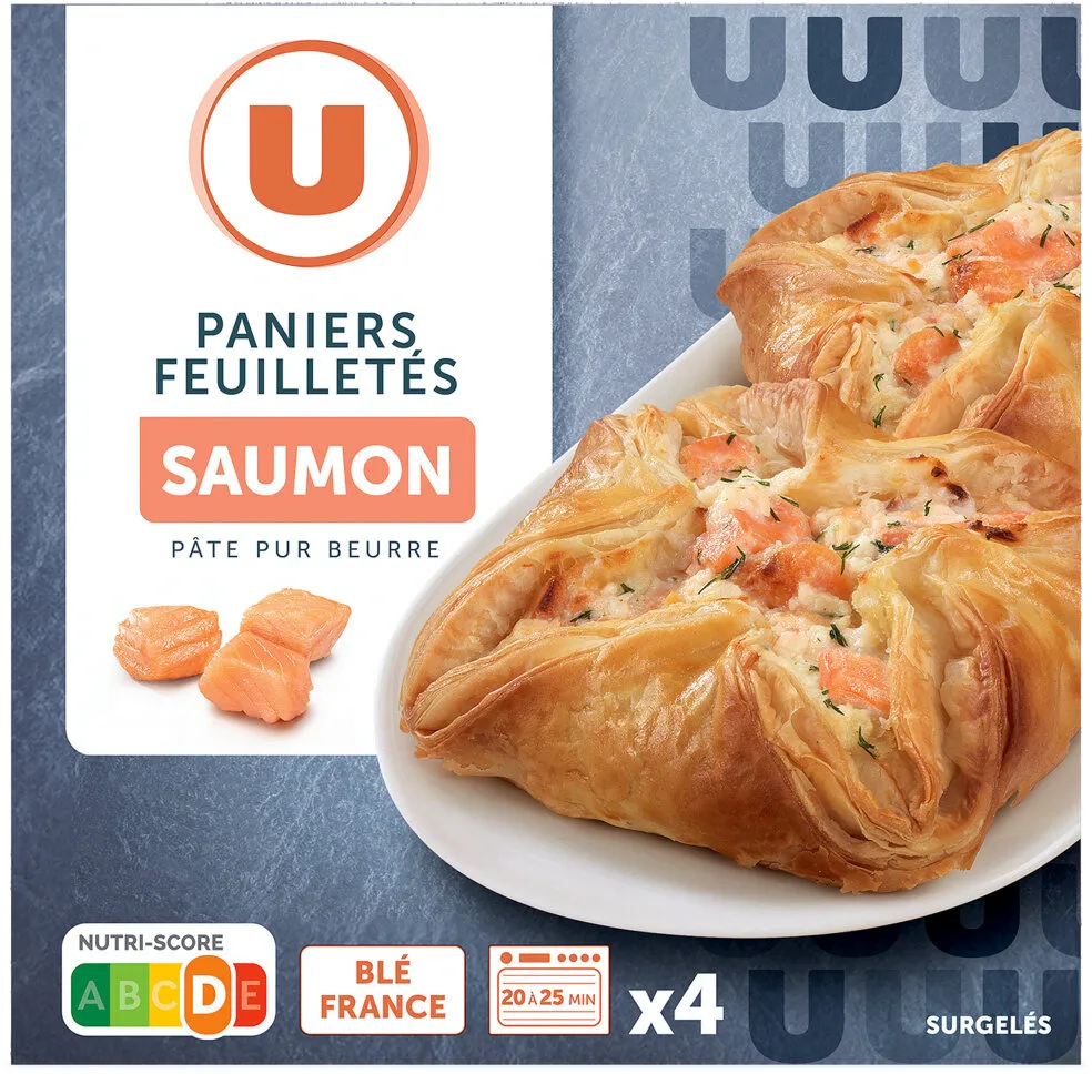 Paniers feuilleté aux 2 saumons - 4x100g