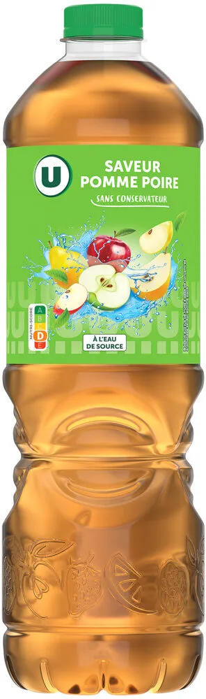 Boisson aux jus de fruits plate saveur pomme poire