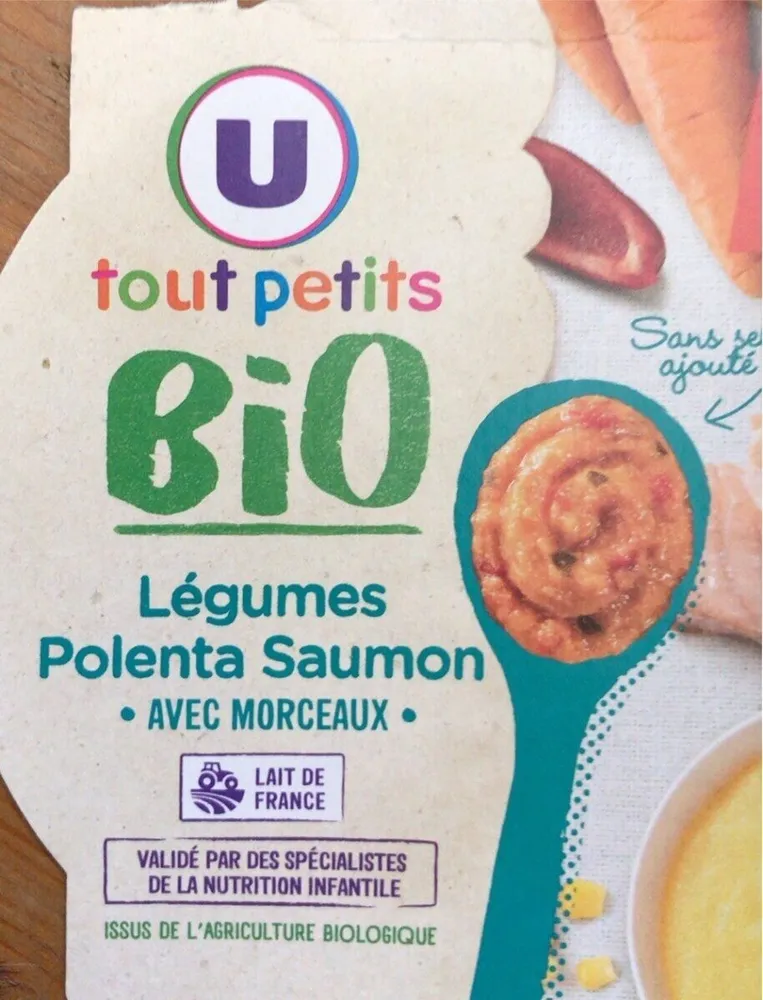 Plat bébé du midi Polenta, carotte et saumon, dès 15mois - 250g - Repas bébé