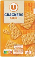 Biscuits apéritifs Crackers apéritif salés, paquet 3x100g