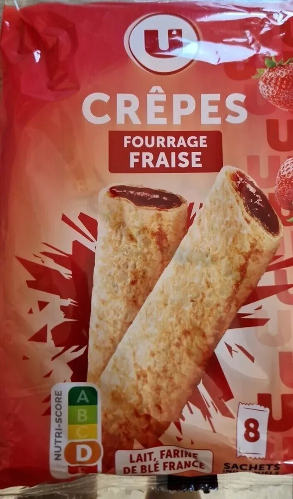 Crêpe fourrée fraise x8 256g