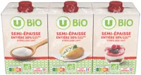 Crème semi épaisse entière stérilisée uht 30%mg 3x20cl