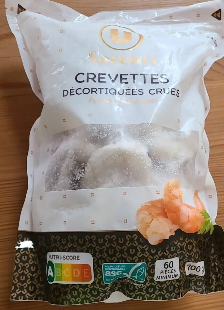 Crevettes décortiquées crues