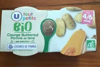 Plat bébé du midi Courges, butternut, pommes de terre, dès 4 mois - 2x120g - Petits pots bébé