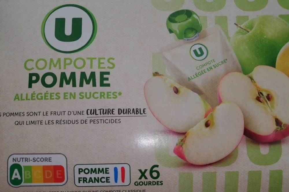 Gourdes compote allégée pomme 6x90g