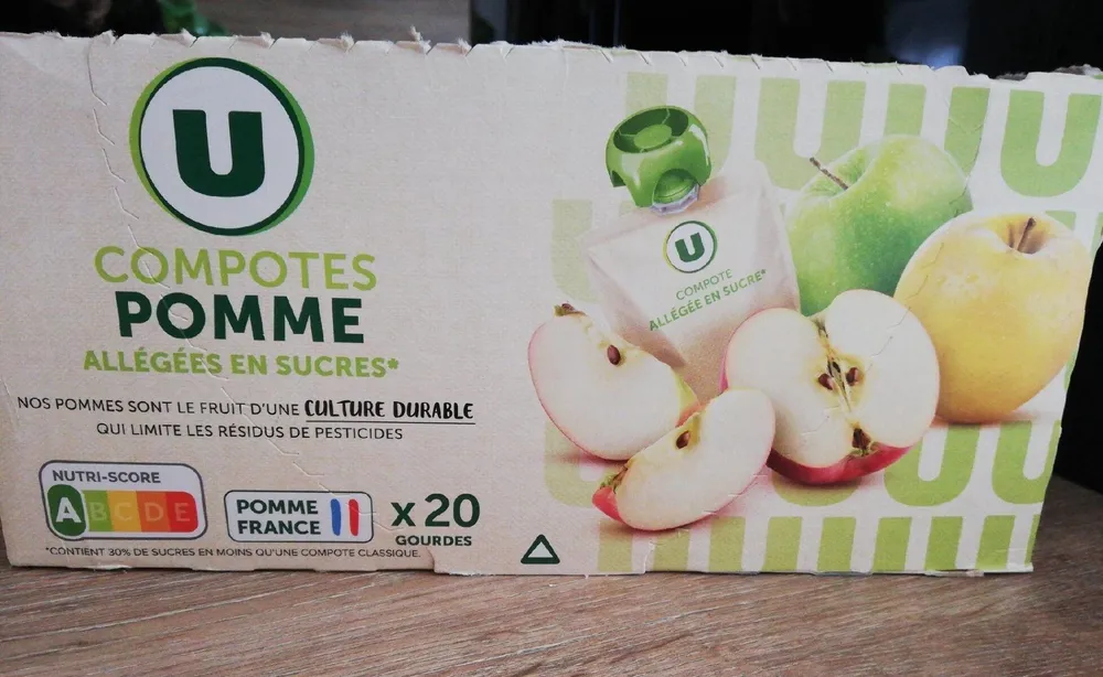 Gourdes compote allégée pomme 20x90g