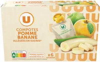 Gourdes compote allégée pomme banane 6x90g