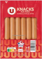 Knacks Pur Porc - x6, 210g