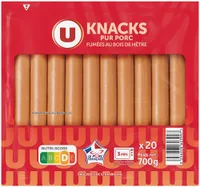 Knacks Pur Porc - x20, 700g