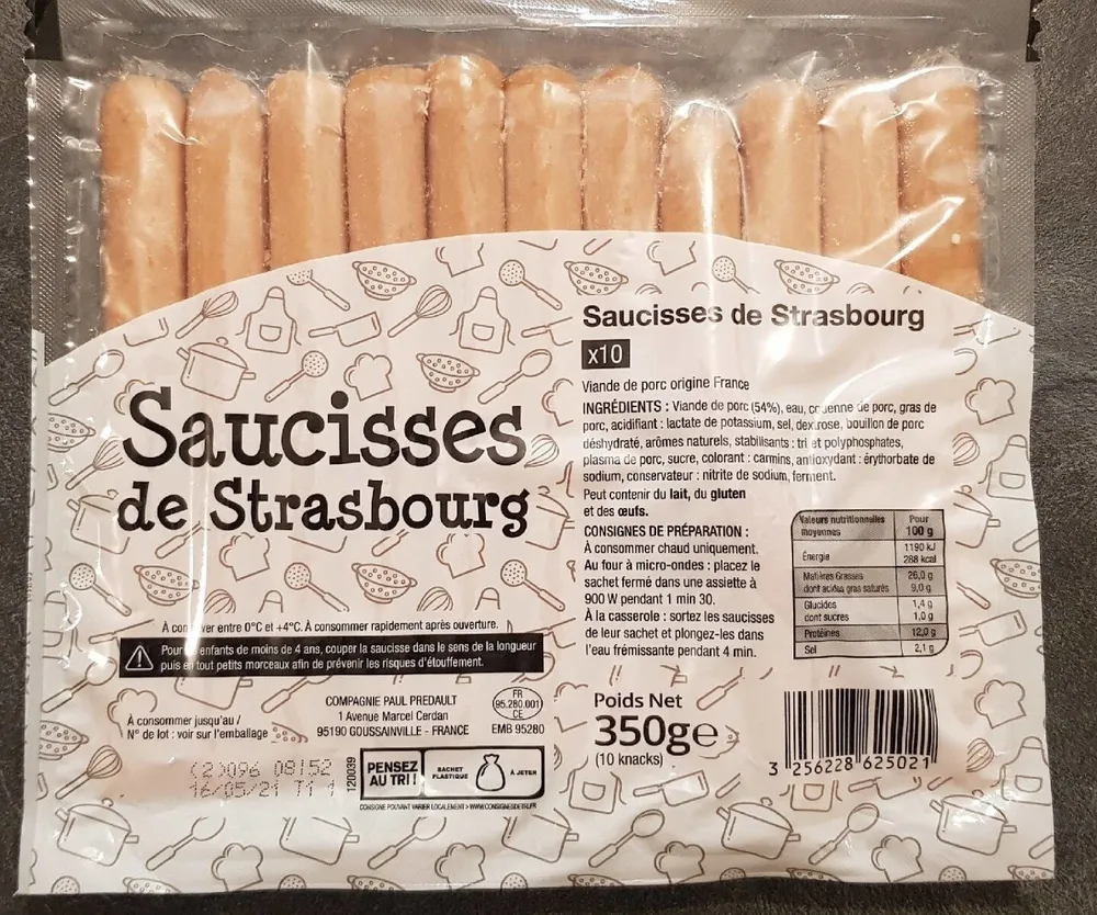 Saucisses de Strasbourg x10