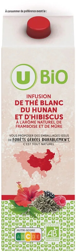 Infusion de thé blanc du hunan et d'hibiscus