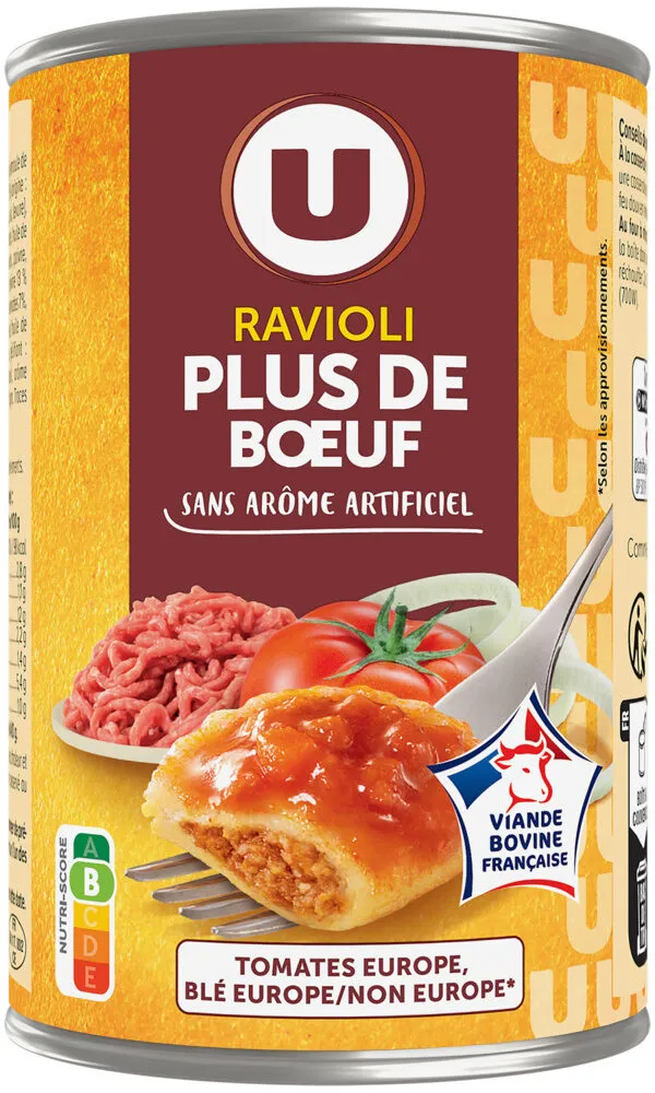 Ravioli plus de boeuf boîte 1/2 400g