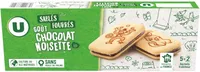 Biscuits Sablés fourrés parfum chocolat noisettes 125g