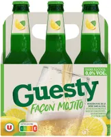 Bière sans alcool Guesty aromatisée saveur Mojito pack de 6x33cl