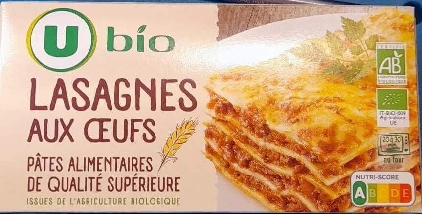 Pâtes à Lasagnes aux oeufs boîte de 500g