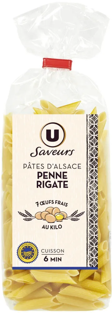 Pâtes Penne IGP d'Alsace aux oeufs - Sachet 250g