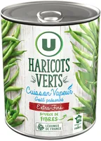 Haricots verts extra fins Cuisson vapeur - Boîte de 440g net égoutté