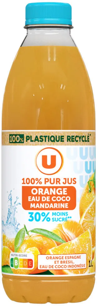 Jus d'orange et mandarine et eau de coco Bouteille 1L