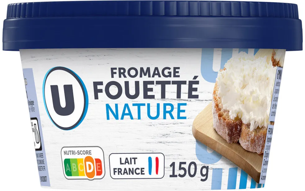 Fromage fouette au lait nature pasteurisé 24%MG 150g