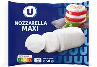Mozzarella maxi au lait de vache pasteurisé 18%mg 250g