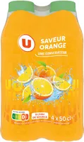 Boisson aux fruits plate saveur orange, Bouteille pet 4x50cl