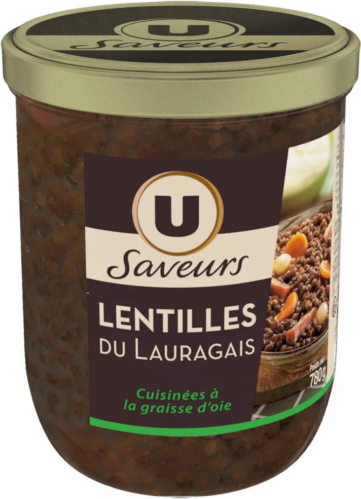 Lentilles de berry cuisinées à la graisse canard 780g