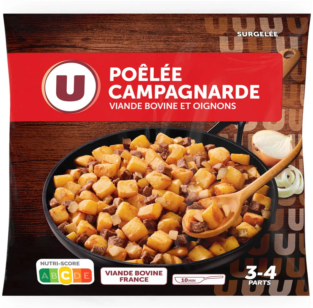 Plat cuisiné Poêlée campagnarde Viande bovine Pomme de terre - 900g