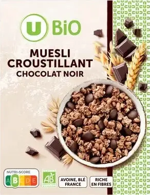 Céréales Muesli croustillant au chocolat noir 500G
