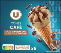 Cones glacés café - x6 396g