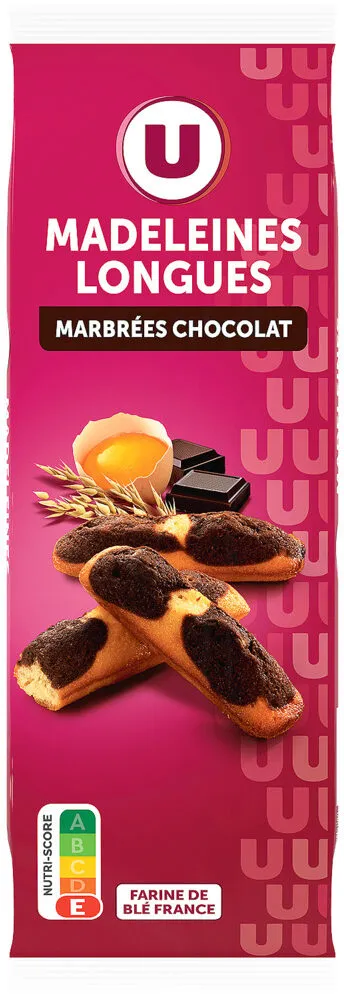 Madeleines longues marbrées chocolat - 250g