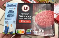 Steak haché charolais surgelé façon bouchère bleu blanc coeur 15%mg