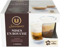 Mises en bouche saumon, fromage frais, légumes du Sud, 4 verrines - 160g