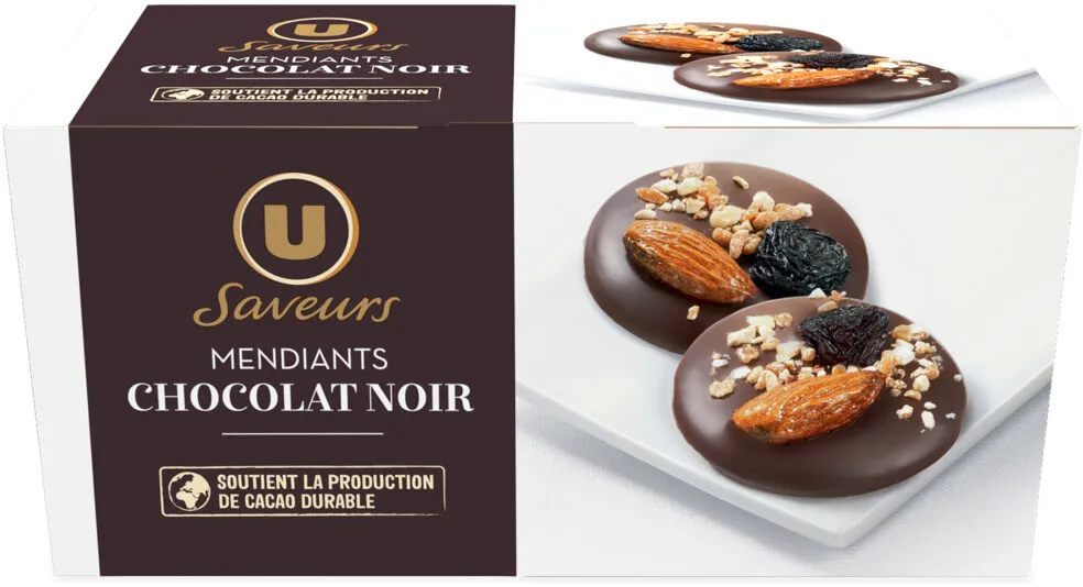 Mendiants chocolat noir ballotin 140g
