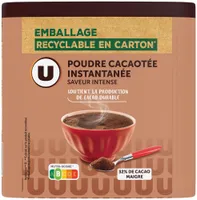 Poudre cacaotée instantanée saveur intense 32% de cacao 450g