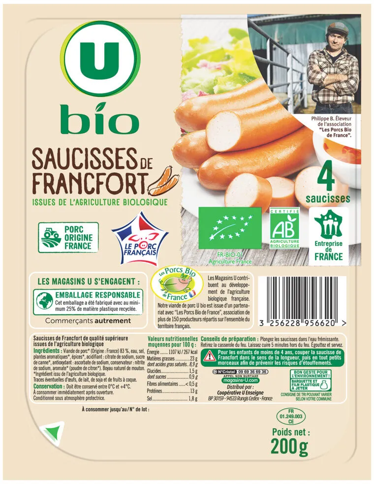 Saucisses de Francfort - x4, 200g