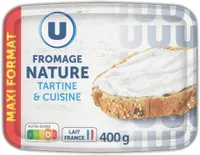 Fromage pasteurisé nature a tartiner 22% MG 400G